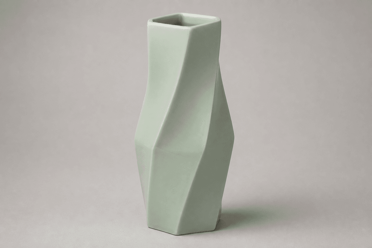 High-pressure Cast Faceted Vase