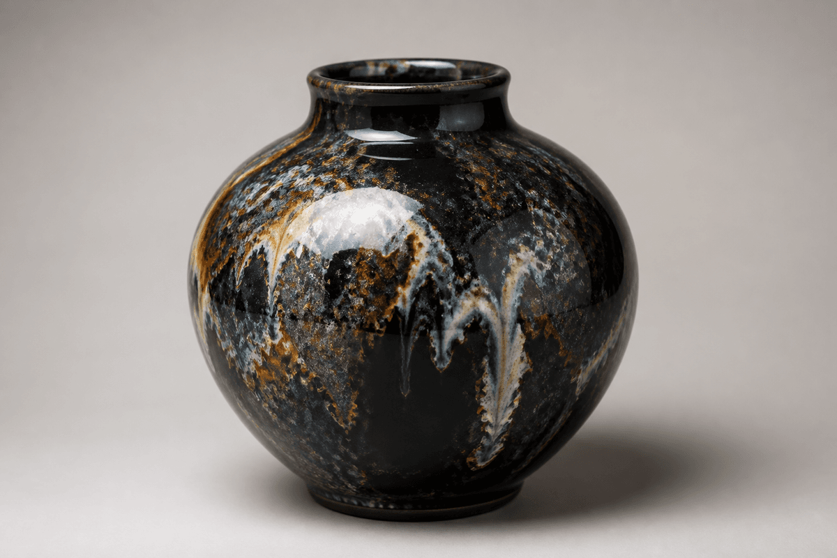 Black-glaze Transmutation Vase