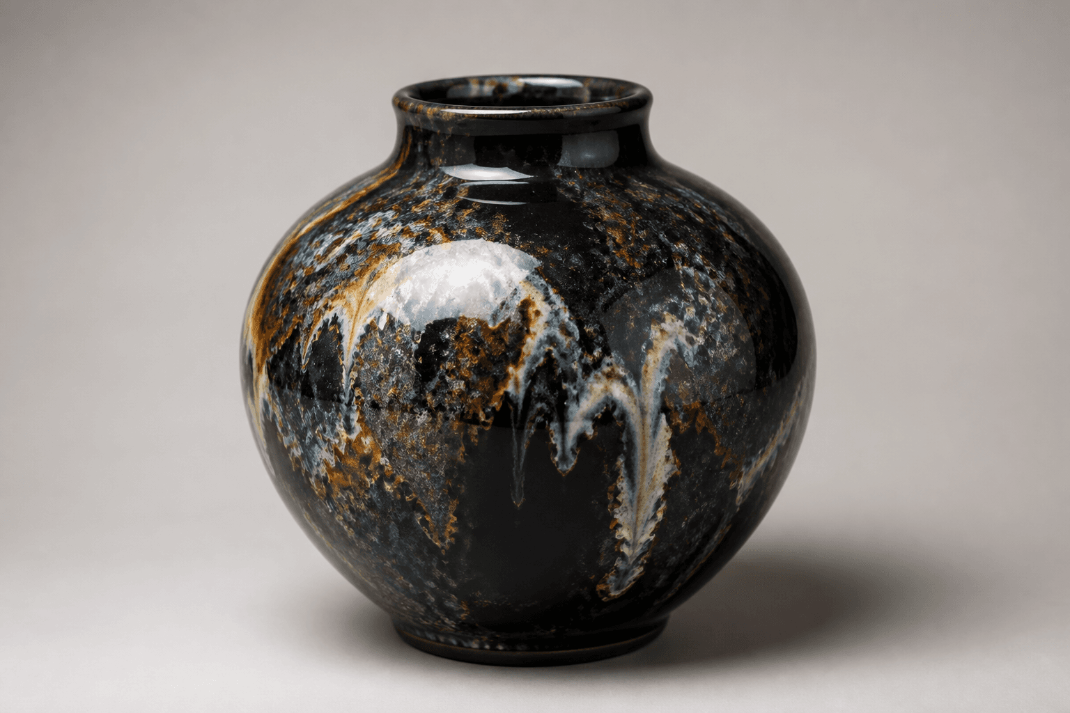Black-glaze Transmutation Vase