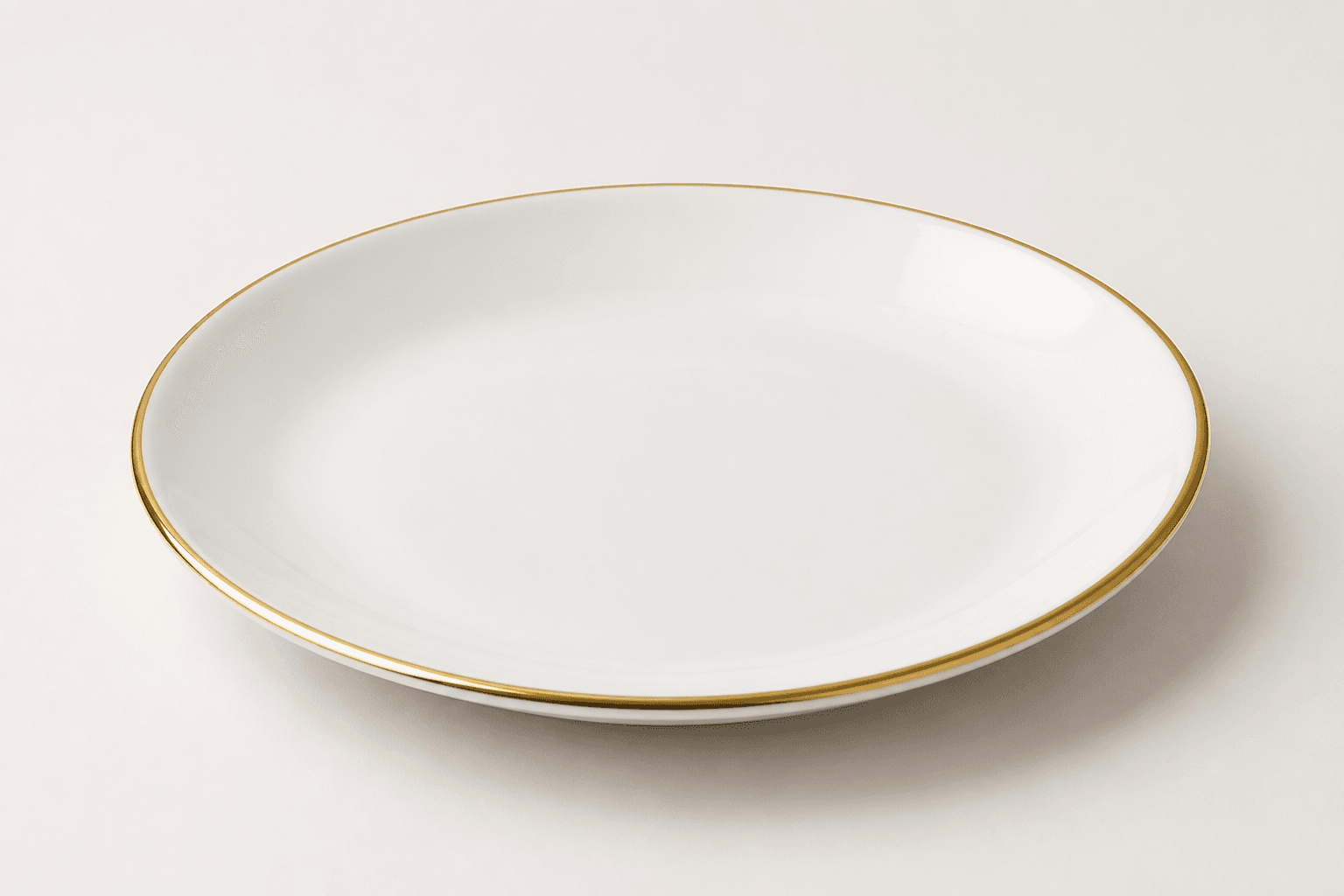 Plated-Rim Dessert Plate